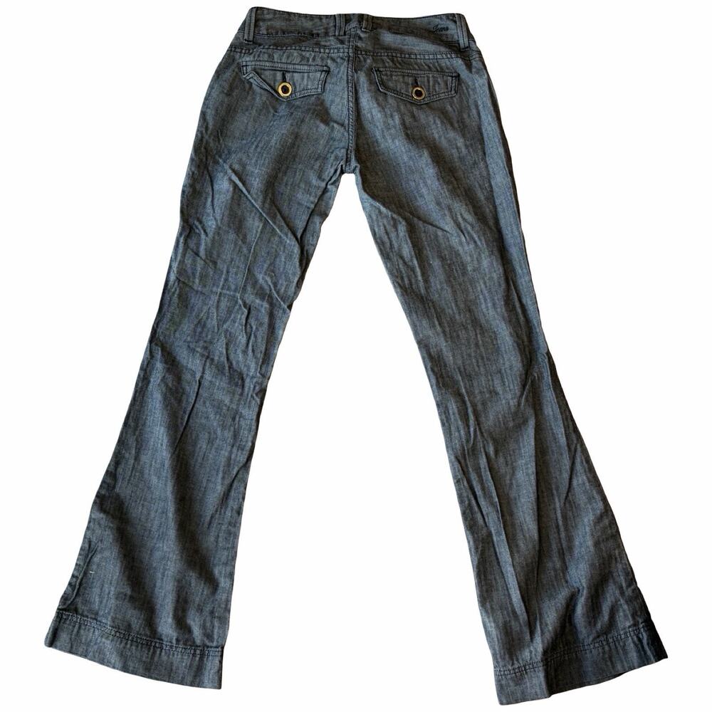 Guess Jeans Gray Low Rise Flare Bootcut Pants Womens Size 27 Lightweight - Picture 2 of 6